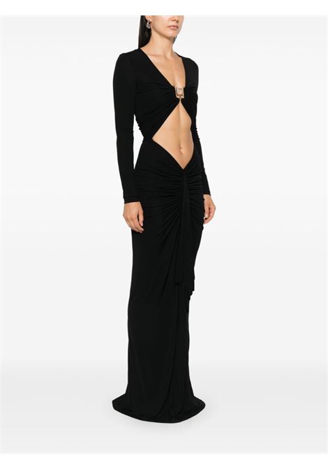 Black Ruched maxi dress Christopher Esber - women CHRISTOPHER ESBER | 24033063BLK